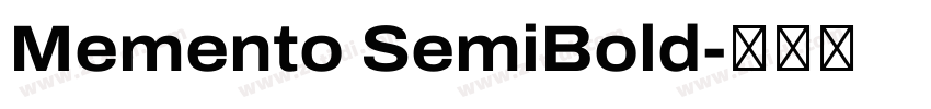 Memento SemiBold字体转换